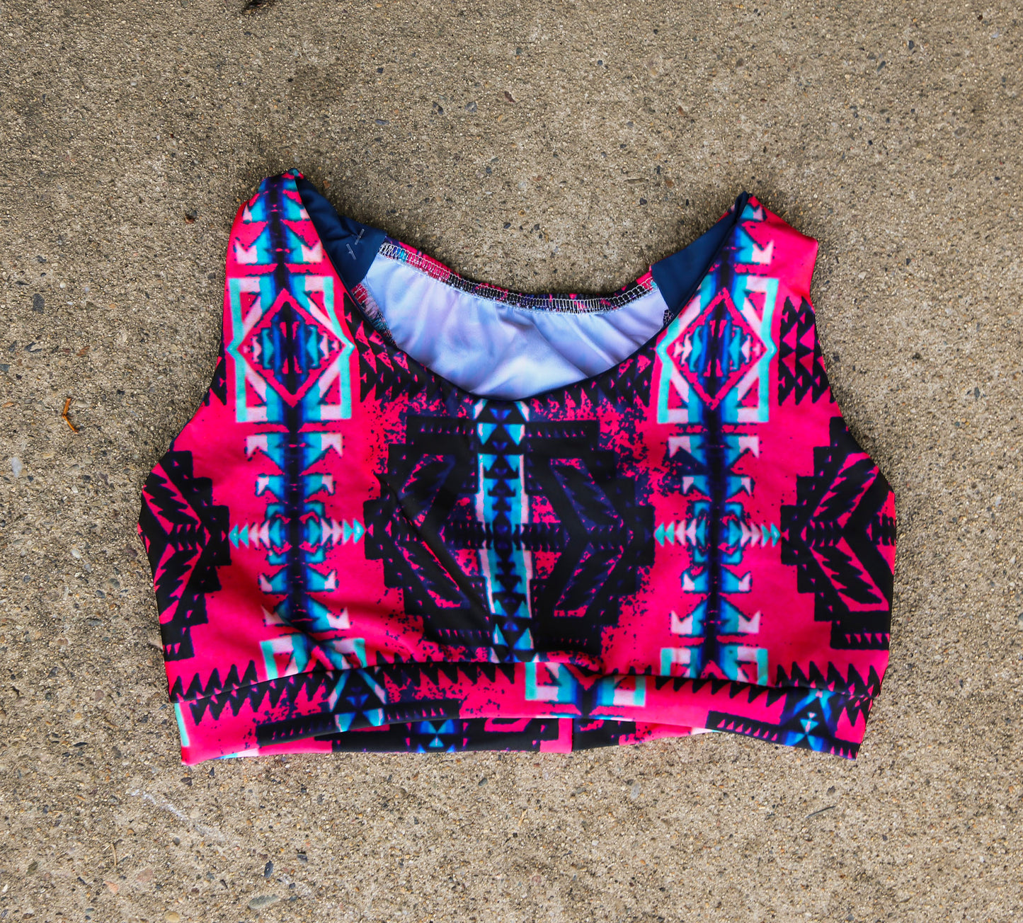 Pink Aztec Sports Bra