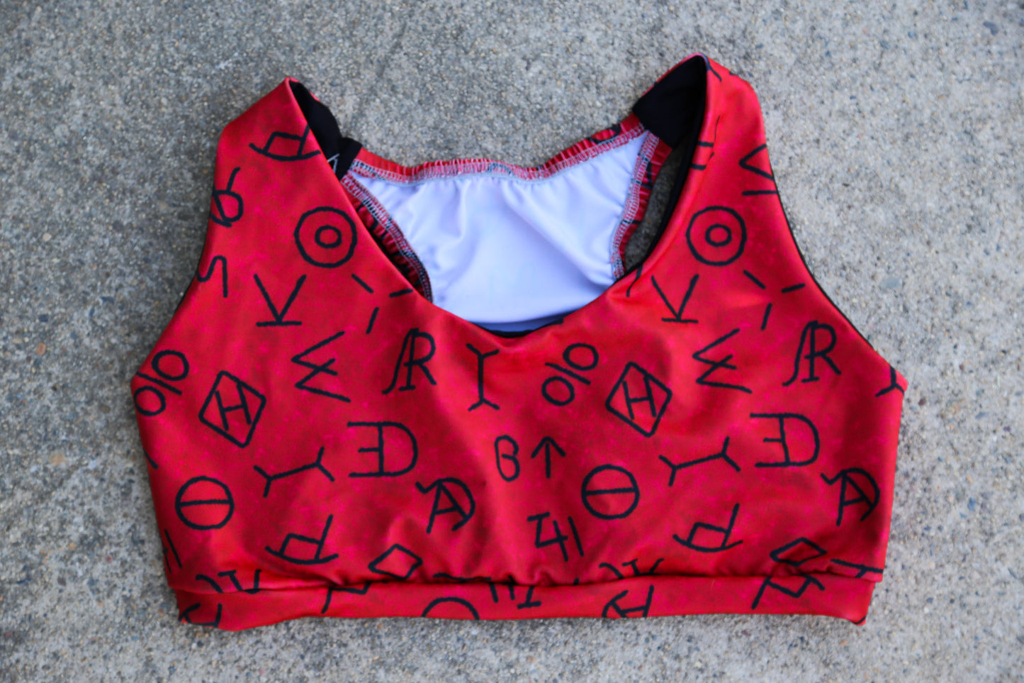 Red Branded Sports Bra