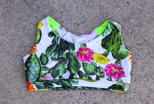 Prickly Pear Cactus Sports Bra