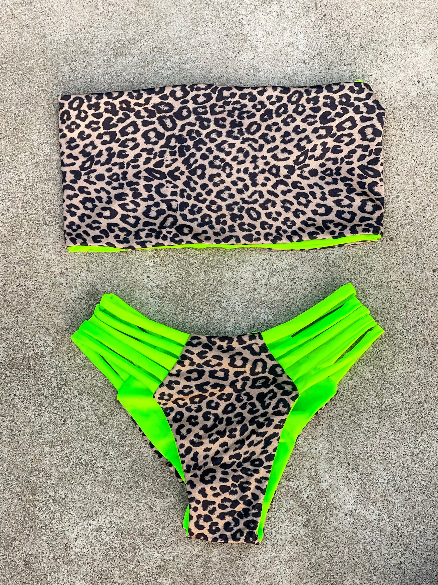 Strapless Cheetah Swimsuit