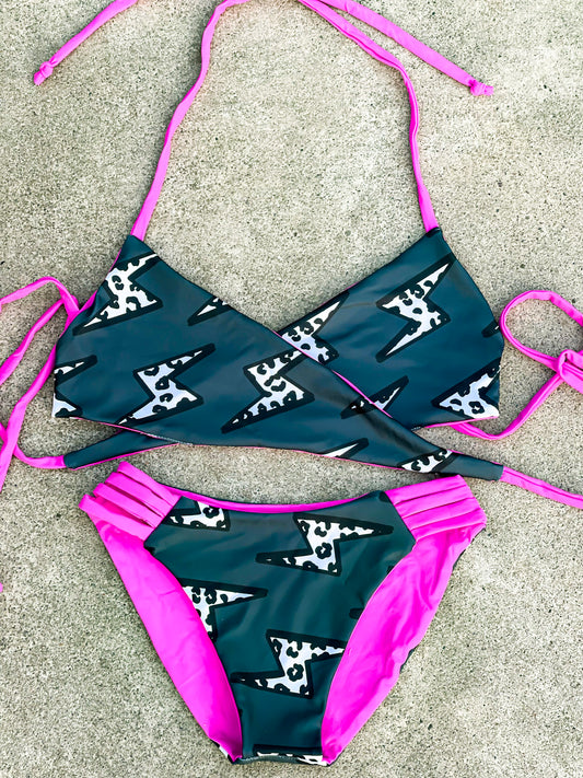 Lightning Bolt Leopard Swimsuit