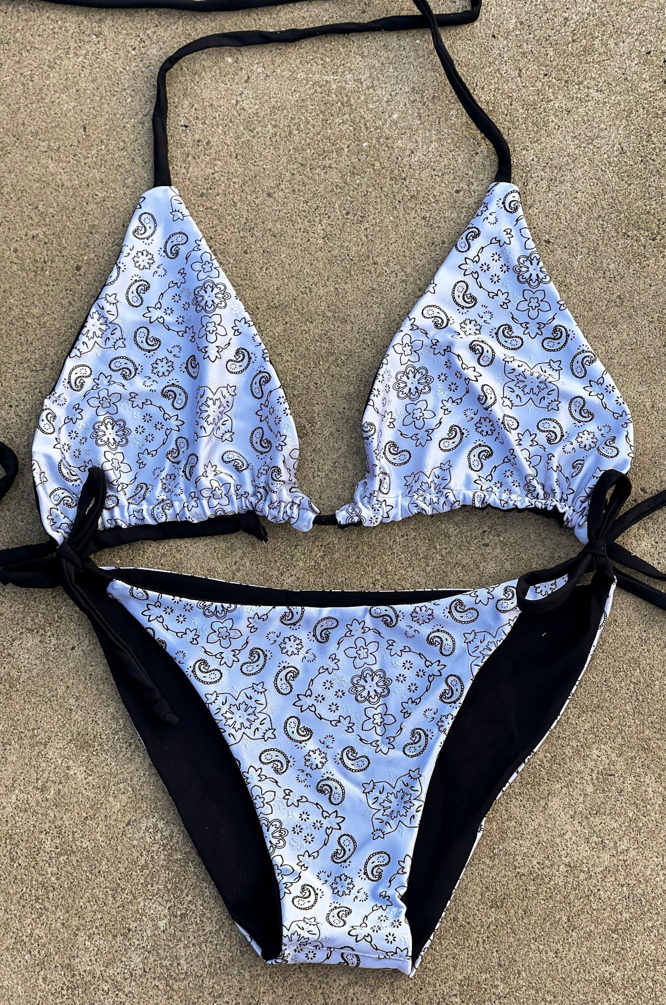 White Paisley Swimsuit