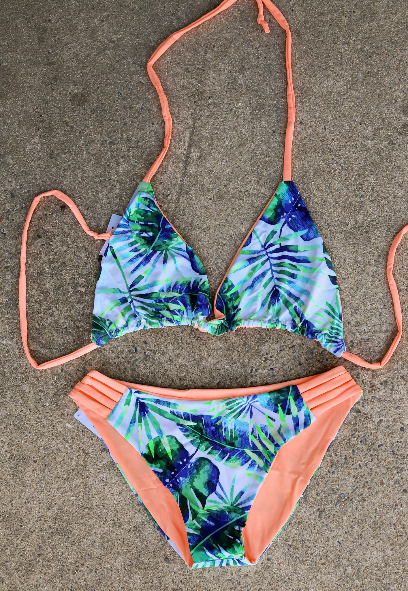 Tropical Strappy Swimsuit