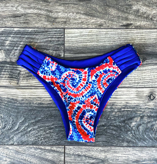 Reversible USA Tie Dye Bikini Bottoms