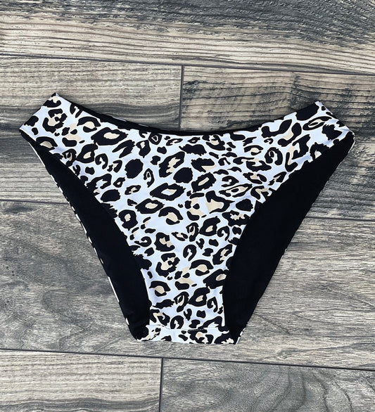 Reversible White Cheetah Bottoms